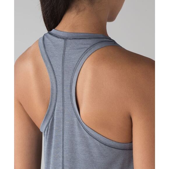 Lululemon Women's Hot Like Agni Singlet Heathered Sterling Tank Top Athleisure - Picture 5 of 15